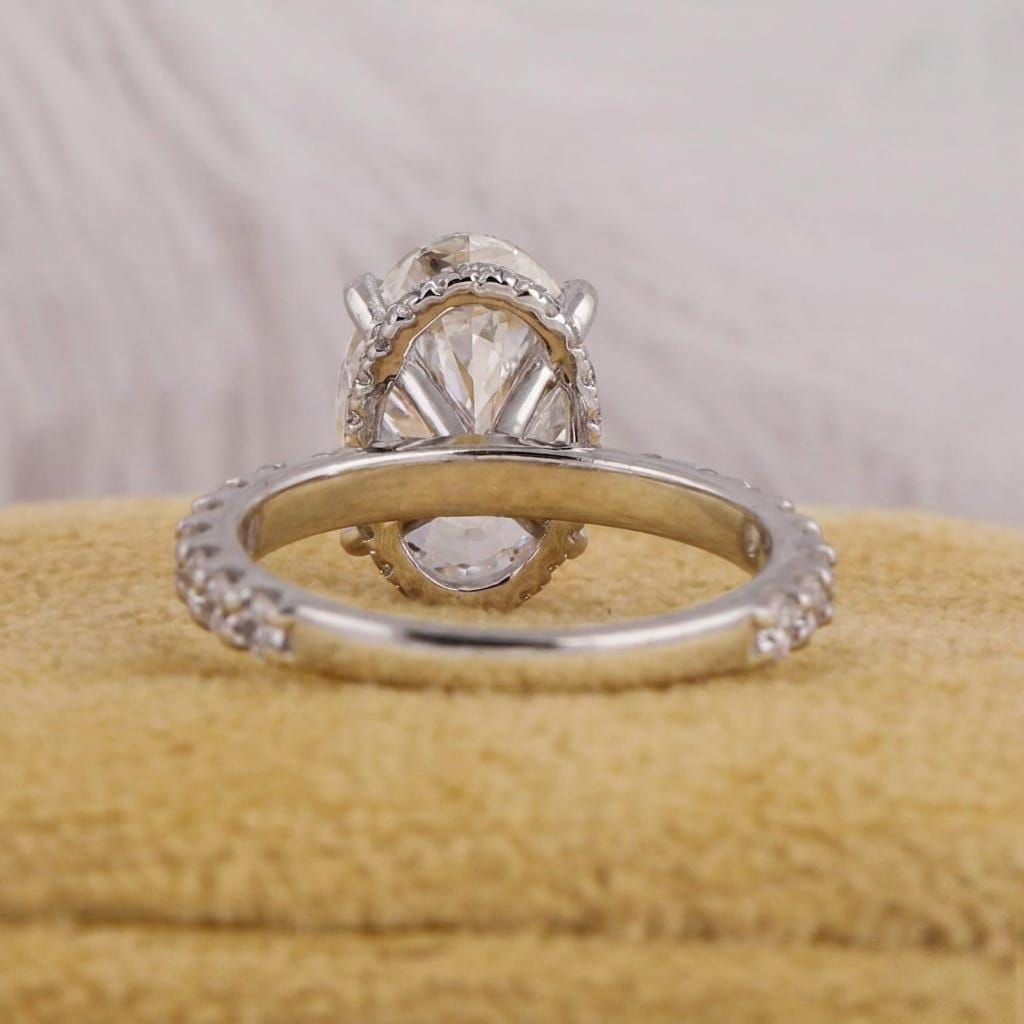 Oval Cut Lab Grown Diamond Engagement Ring