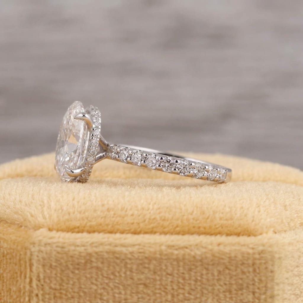 Oval Cut Lab Grown Diamond Engagement Ring