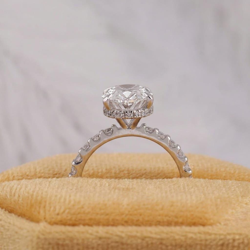 Oval Cut Lab Grown Diamond Engagement Ring